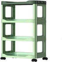 Carrinho com 4 prateleiras organizador cozinha manicure brinquedos escritorio multiuso verde Carrinho com 4 prateleiras organizador cozinha manicure brinquedos escritorio multiuso verde