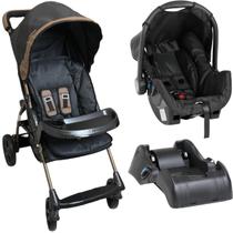 Carrinho com Bebe Conforto Base Galzerano Romano Preto Cobre Carrinho com Bebe Conforto Base Galzerano Romano Preto Cobre