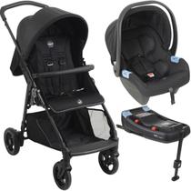 Carrinho com Bebe Conforto Base ISOFIX Burigotto Lui Grafite Carrinho com Bebe Conforto Base ISOFIX Burigotto Lui Grafite