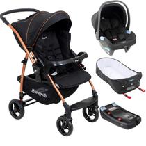 Carrinho com Bebe Conforto Base Ninho Burigotto Rio K Cobre Carrinho com Bebe Conforto Base Ninho Burigotto Rio K Cobre