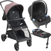 Carrinho com Bebe Conforto e Base ISOFIX Burigotto Lui Rose Carrinho com Bebe Conforto e Base ISOFIX Burigotto Lui Rose