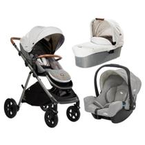 Carrinho com Bebê Conforto e Moisés Combo Aeria Trio Cinza Oyster - Joie Carrinho com Bebê Conforto e Moisés Combo Aeria Trio Cinza Oyster - Joie