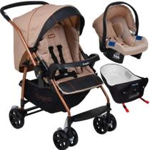 Carrinho com Bebe Conforto e Ninho Burigotto Rio K Mon Amour