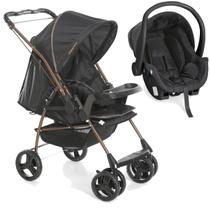 Carrinho com Bebe Conforto Preto Galzerano Milano III Preto Cobre Carrinho com Bebe Conforto Preto Galzerano Milano III Preto Cobre