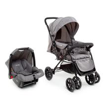 Carrinho Com Bebê Conforto Travel System Choice Cinza Voyage