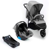 Carrinho Com Bebê Conforto Travel System Collina Trio Grey Infanti