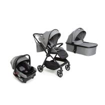 Carrinho com Bebê Conforto Travel System Magnific 5 em 1 Grey Denin - Safety 1st Carrinho com Bebê Conforto Travel System Magnific 5 em 1 Grey Denin - Safety 1st