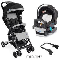 Carrinho com Bebê Miinimo Black Night + Cadeira Keyfit - Chicco