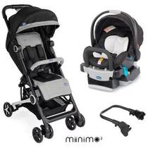 Carrinho com Bebê Miinimo Black Night + Cadeira Keyfit - Chicco