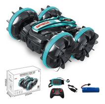 Carrinho Com Controle Remoto Com Controle Pulso com tração 4X4 Anfíbio Terra Água ANFÍBIO TRAÇÃO 4X4
