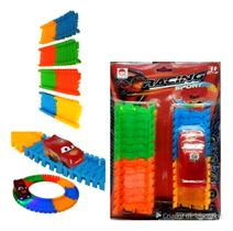 Carrinho Com Pista Trilha Maluca Para Montar Flexível Promo Colorida Carrinho Com Pista Trilha Maluca Para Montar Flexível Promo Colorida