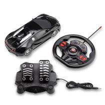 Carrinho com Volante e Pedal Racing Control Nitro Preto Multikids - BR1147 Carrinho com Volante e Pedal Racing Control Nitro Preto Multikids - BR1147