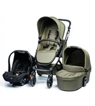Carrinho COMO 4 com Bebê Conforto e Moisés ABC Design Olive Carrinho COMO 4 com Bebê Conforto e Moisés ABC Design Olive