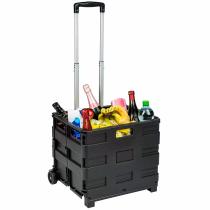 Carrinho Compras Feira Mercado Ferramenta Caixa Dobrável Com Rodas Maleta Desmontável 25 kg