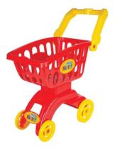 Carrinho Compras Infantil Market Mercado Brinquedo Vermelho - Geral