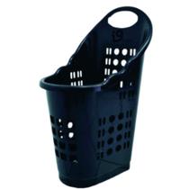 Carrinho Compras Multiuso Mercado Plástico Compacto Com Alça e Rodinhas 90 Litros Super Resistente Várias Cores Dinjet