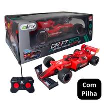 Carrinho Controle F1 Bateria Solta Fumaça - Vermelho C Pilha