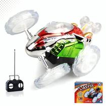 Carrinho Controle Luzes Led Giro 360 Criança