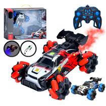 Carrinho Controle Recarregável Remoto Drift Acrobático Stunt Racing Gira 360 Graus Esportivo Solta Fumaça Com Recarregável Kizumba