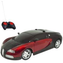 Carrinho Controle Remoto 4 Funções Bugatti Vermelha Faróis LED - IMPORTWAY