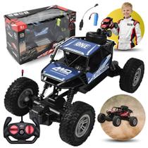 Carrinho Controle Remoto 4x4 Monster Truck Carrinho De Controle Remoto Azul