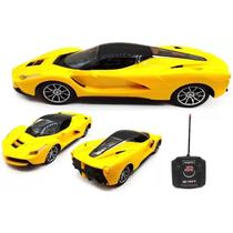 Carrinho Controle Remoto 7 Funções Acende Faróis Super GT Amarelo Carrinho Controle Remoto 7 Funções Acende Faróis Super GT Amarelo