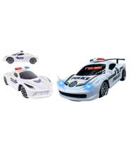 Carrinho Controle Remoto 7Função C/ Luz Policia Acende Farol