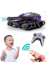 Carrinho Controle Remoto Brinquedo Tanque de Guerra Lança Bolinha De Gel