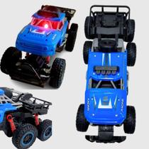 Carrinho Controle Remoto Carro 4x4 Brinquedo Recarregável Azul Carrinho Controle Remoto Carro 4x4 Brinquedo Recarregável Azul
