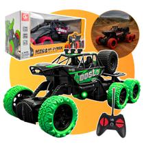 Carrinho Controle Remoto De Rally 1:18 Brinquedo Com Led Verde