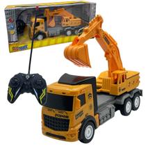 Carrinho Controle Remoto Escavadeira ou Caçamba Articulada Caminhão Construção 1:16 Acende Farol Carrinho Controle Remoto Escavadeira ou Caçamba Articulada Caminhão Construção 1:16 Acende Farol