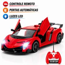 Carrinho Controle Remoto Esportivo com Portas Automáticas e Luzes LED