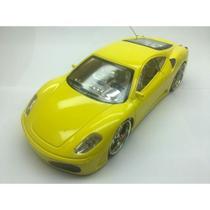 Carrinho Controle Remoto Ferrari corrida LEDs - AMARELO