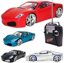 Carrinho Controle Remoto Ferrari corrida LEDs