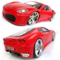 Carrinho Controle Remoto Ferrari corrida LEDs - VERMELHO