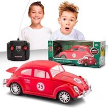 Carrinho Controle Remoto Fusca clássico Vermelho - Polibrinq