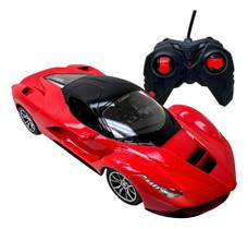 Carrinho Controle Remoto Grande Brinquedo Ferrari Farol Led