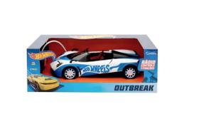 Carrinho Controle Remoto Hot Wheels Outbreak Branco - Candide 4511 Carrinho Controle Remoto Hot Wheels Outbreak Branco - Candide 4511