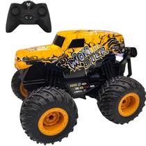Carrinho controle Remoto led monster 7 spin amarelo jam
