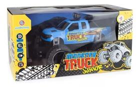 Carrinho Controle Remoto Monster Truck Jr. Azul Polibrinq - Divertoys