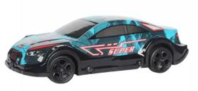 Carrinho controle remoto Neon Race 1:24 Polibrinq Azul