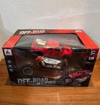Carrinho Controle Remoto Off Road - Solta Fumaça - Cor Vermelho Carrinho Controle Remoto Off Road - Solta Fumaça - Cor Vermelho