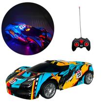 Carrinho Controle Remoto RC Brinquedo Recarregável Brilha no Escuro