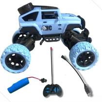 Carrinho Controle Remoto Recarregavel Carro Grande 4x4 Off ( azul)