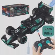 Carrinho Controle Remoto Recarregável Formula1 e Solta Fumaça CONTROLE TOTAL com Pilhas