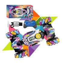 Carrinho Controle Remoto Sensor De Gestos Com Luz E Música Brinquedo Inovador Giro 360º Kizumba
