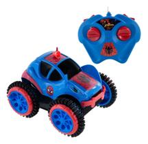 Carrinho Controle Remoto Spider Flip Homem Aranha Azul/Vermelho