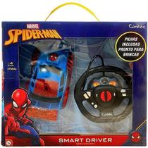 Carrinho Controle Remoto Spider-Man Smart Driver 3 Funções Candide Carrinho Controle Remoto Spider-Man Smart Driver 3 Funções Candide