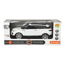 Carrinho Controle Remoto SUV Branco c/ Luz Recarregável DM Toys Carrinho Controle Remoto SUV Branco c/ Luz Recarregável DM Toys