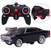 Carrinho Controle Remoto Veloz Preto Furioso C/ Som e Luz - Castela